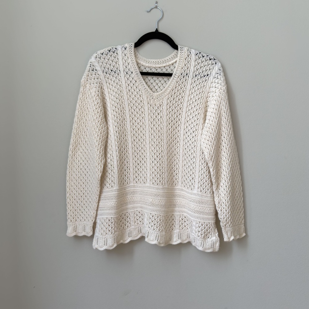 Dainty Knit Cottagecore Oversized Sweater Delicate Grannycore